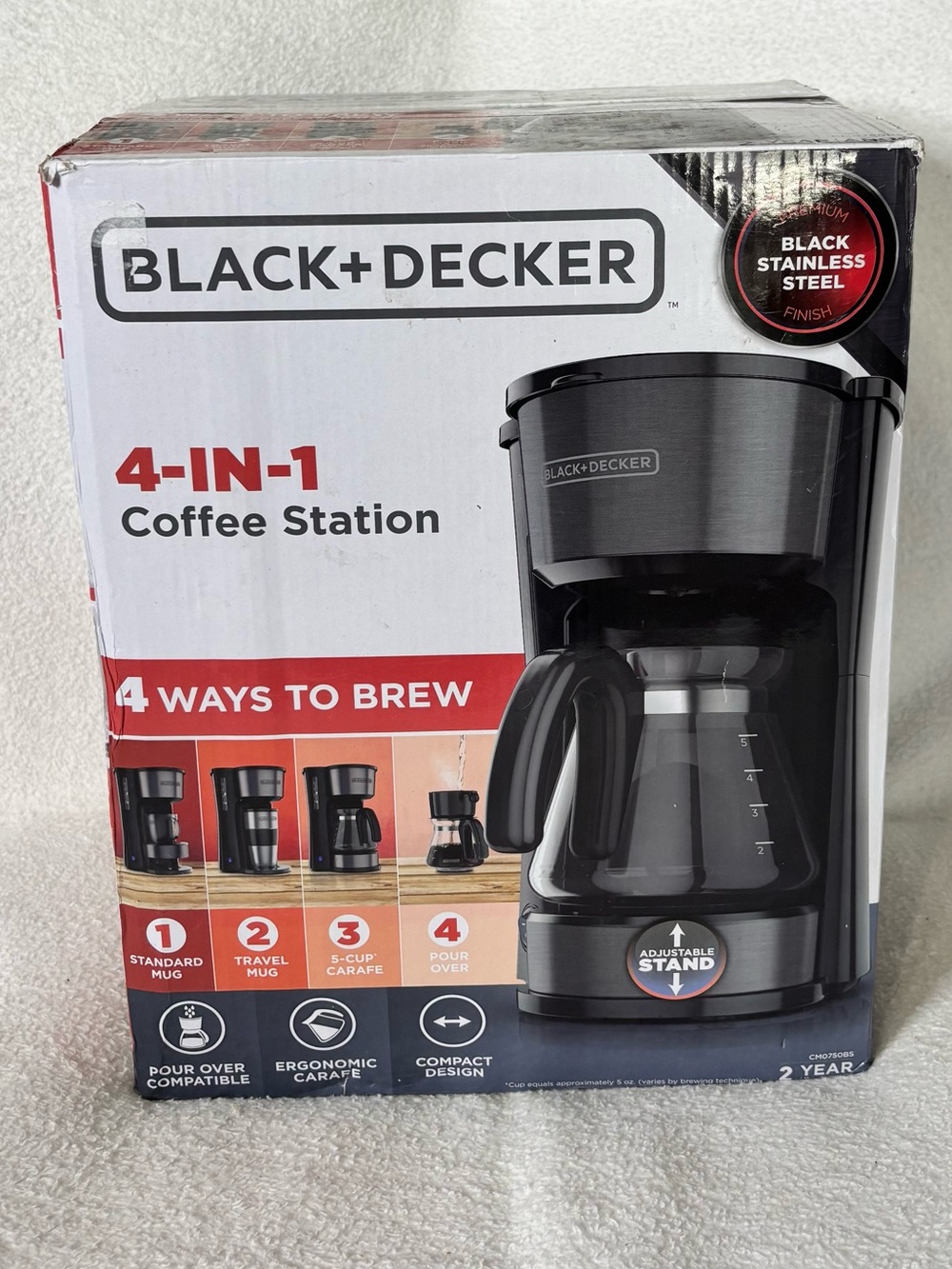 Black & Decker 4-in-1 Coffee Station - Black Stainless Steel